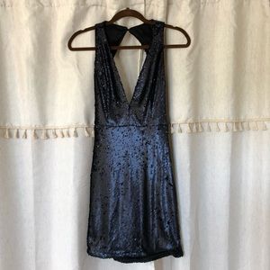 🖤💙midnight blue | matte sequin | cocktail dress